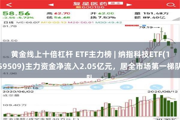 黄金线上十倍杠杆 ETF主力榜 | 纳指科技ETF(159509)主力资金净流入2.05亿元，居全市场第一梯队