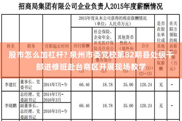 股市怎么加杠杆? 泉州市委党校第82期县处级干部进修班赴台商区开展现场教学